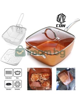 Тиган 5в1 с незалепващо покритие и 5 функции на работа Copper Chef